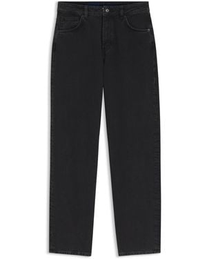 HUGO Vaqueros Loose Fit De Algodón Con Pernera Ancha - Negro