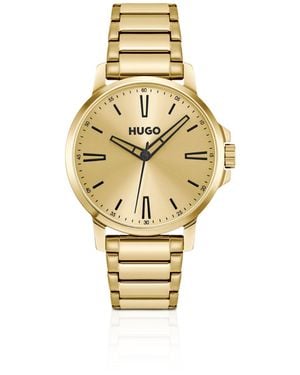 HUGO Tone Watch With Tonal Dial And Bracelet - Metallic