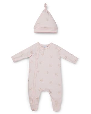 BOSS Gift-boxed Logo Sleepsuit And Hat For Babies - Pink