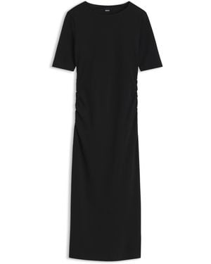 BOSS Slim-Fit Schlupfkleid Aus Stretch-Baumwolle - Schwarz