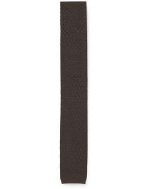BOSS Jacquard-Patterned Tie - Brown