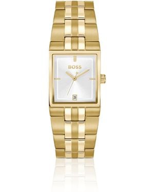 BOSS Strivo Goldfarbene Uhr Mit Streifen-Detail - Mettallic