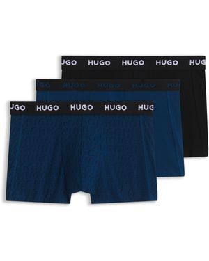 HUGO Lot De Trois Boxers Courts - Bleu