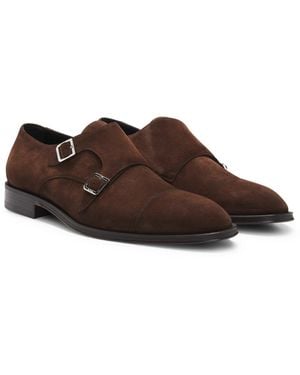BOSS Double Monk Shoes - Brown