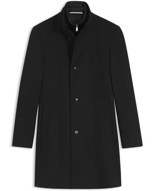 BOSS Abrigo Formal De Tejido Elástico Con Microestampado - Negro