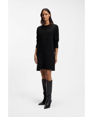 BOSS Relaxed-Fit Jumper Dress - Black