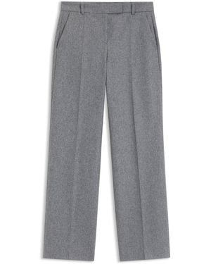 BOSS Pantalones Regular Fit De Franela Extralargos - Gris