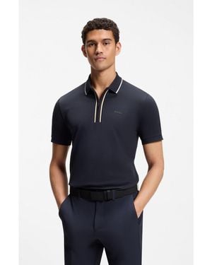 BOSS Active Slim-Fit Polo Shirt - Blue