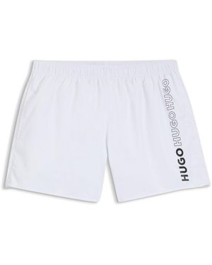 HUGO Zwemshort Met Herhaalde Logo's - Wit