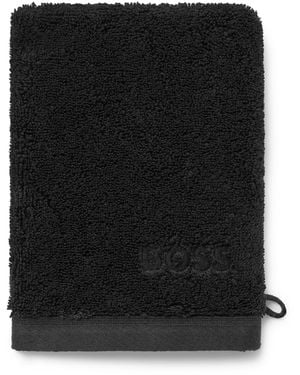 BOSS Manopla De Baño De Algodón Con Logo Bordado - Negro