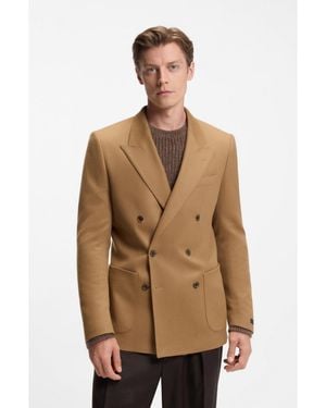 BOSS Beckham X Double-Breasted Suit Jacket - Brown