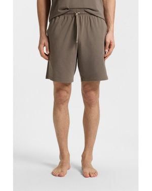 BOSS Logo-Embroidered Shorts - Natural