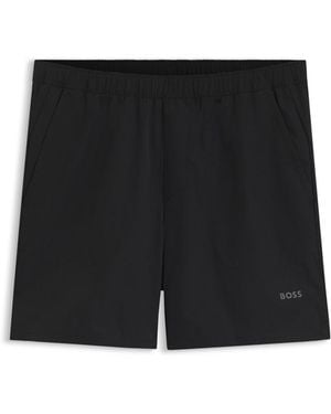 BOSS Schnell Trocknende Active Shorts Mit Vier-Wege-Stretch - Schwarz