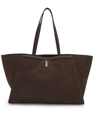 BOSS Ariell Shopper Aus Nubukleder Mit Double-B-Monogramm - Braun