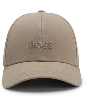 BOSS Cap Aus Baumwoll-Twill Mit Logo-Stickerei - Natur