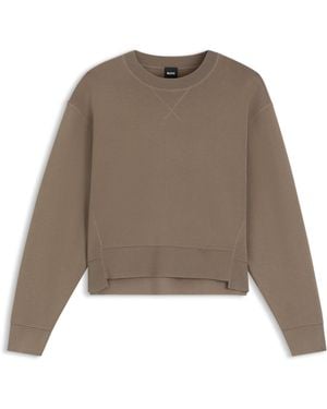 BOSS Pull Boxy En Maille Stretch - Neutre