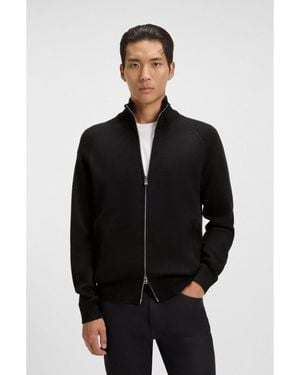 BOSS Zip-Up Cardigan - Black
