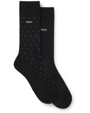 BOSS Gift-Boxed Two-Pack Of Socks With Metallic Thread - Black