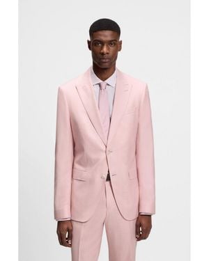 BOSS One Slim-Fit Suit Jacket - Pink