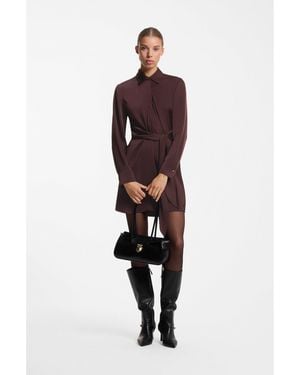 HUGO Long-Sleeved Wrap Dress - Purple