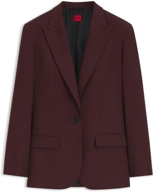 HUGO Modern-Fit Blazer Mit Steigendem Revers - Lila