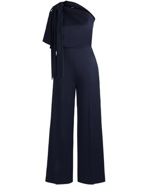 BOSS One-Shoulder-Jumpsuit Mit Bindeband Am Ausschnitt - Blau