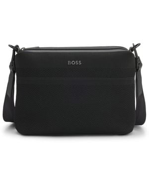 BOSS Crossbodytas Met Gebreide Structuur - Zwart