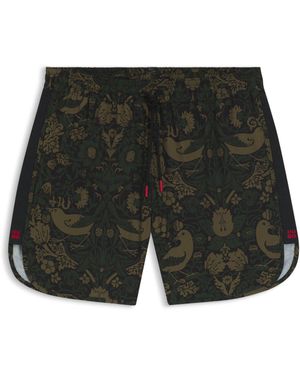 HUGO Zwemshort Met Print En Logostiksel - Groen