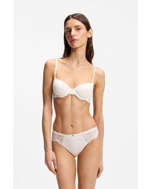 BOSS Lace Underwire Bra With Double Straps - Natural