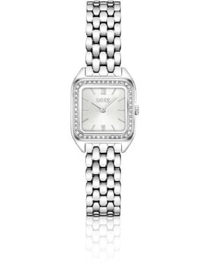 BOSS Mae Petite Stainless-Steel Watch With Crystal-Set Bezel - Metallic