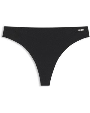 HUGO Slip Aus Elastischer Mikrofaser Mit Niedriger Bundhöhe Und Print - Schwarz