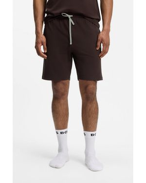 BOSS Logo-Embroidered Shorts - Black