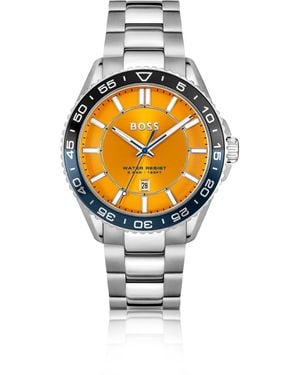 BOSS Tone Watch With Dial And Rotating Bezel - Metallic