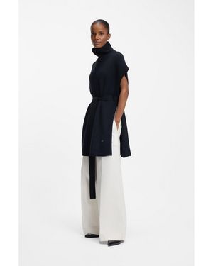 BOSS Knitted Poncho - White