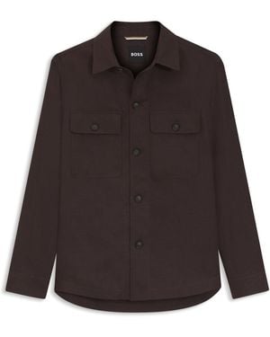 BOSS Relaxed-Fit Overshirt - Black