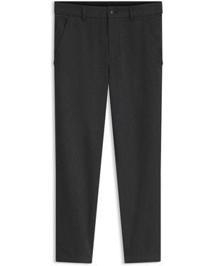 BOSS Tapered-Fit Broek Van Flanel - Grijs