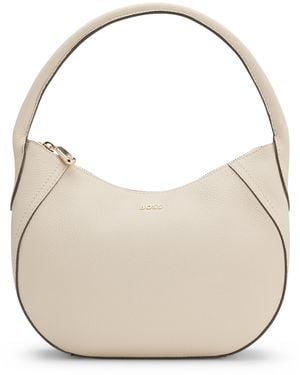 BOSS Leren Hobotas Met Logodetail - Naturel