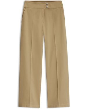 BOSS Broek Van Stretchkatoen - Naturel