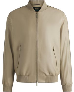 BOSS X Aston Martin Nappalederjacke Mit Perforierten Details - Natur