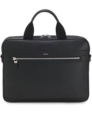 HUGO Faux-Leather Document Case - Black