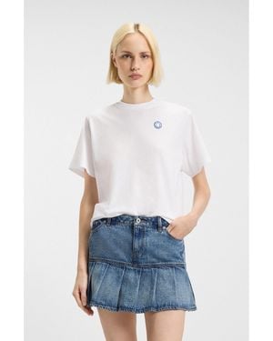 HUGO Cotton-Jersey T-Shirt With Happy Logo - White