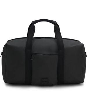 BOSS Coated-Fabric Holdall With Logo Patch - Black