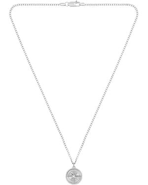 BOSS Tone Necklace With Medallion Pendant - Metallic