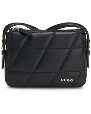 HUGO Umhängetasche Aus Gestepptem Kunstleder - Schwarz