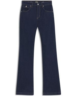 BOSS Blaue Bootcut-Jeans Aus Stretch-Denim Mit Münztasche