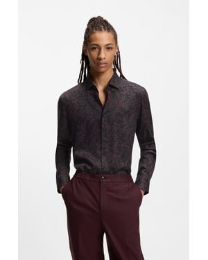 HUGO Light Brown Men's Shirts Size 17.5