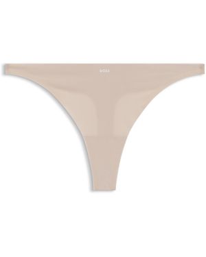 BOSS Tweekleurige String Van Stretchjersey - Naturel