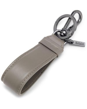 BOSS X Aston Martin Leather Key Ring - Grey