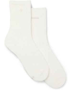 BOSS Two-Pack Of Regular-Length Socks With Logo Details - White