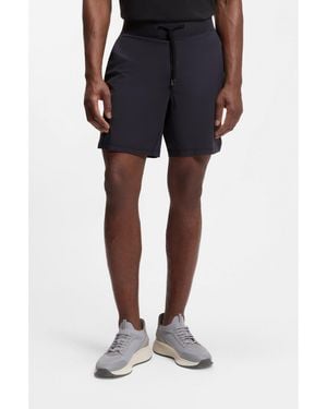 BOSS Active Water-Repellent Shorts With Four-Way Stretch - Blue